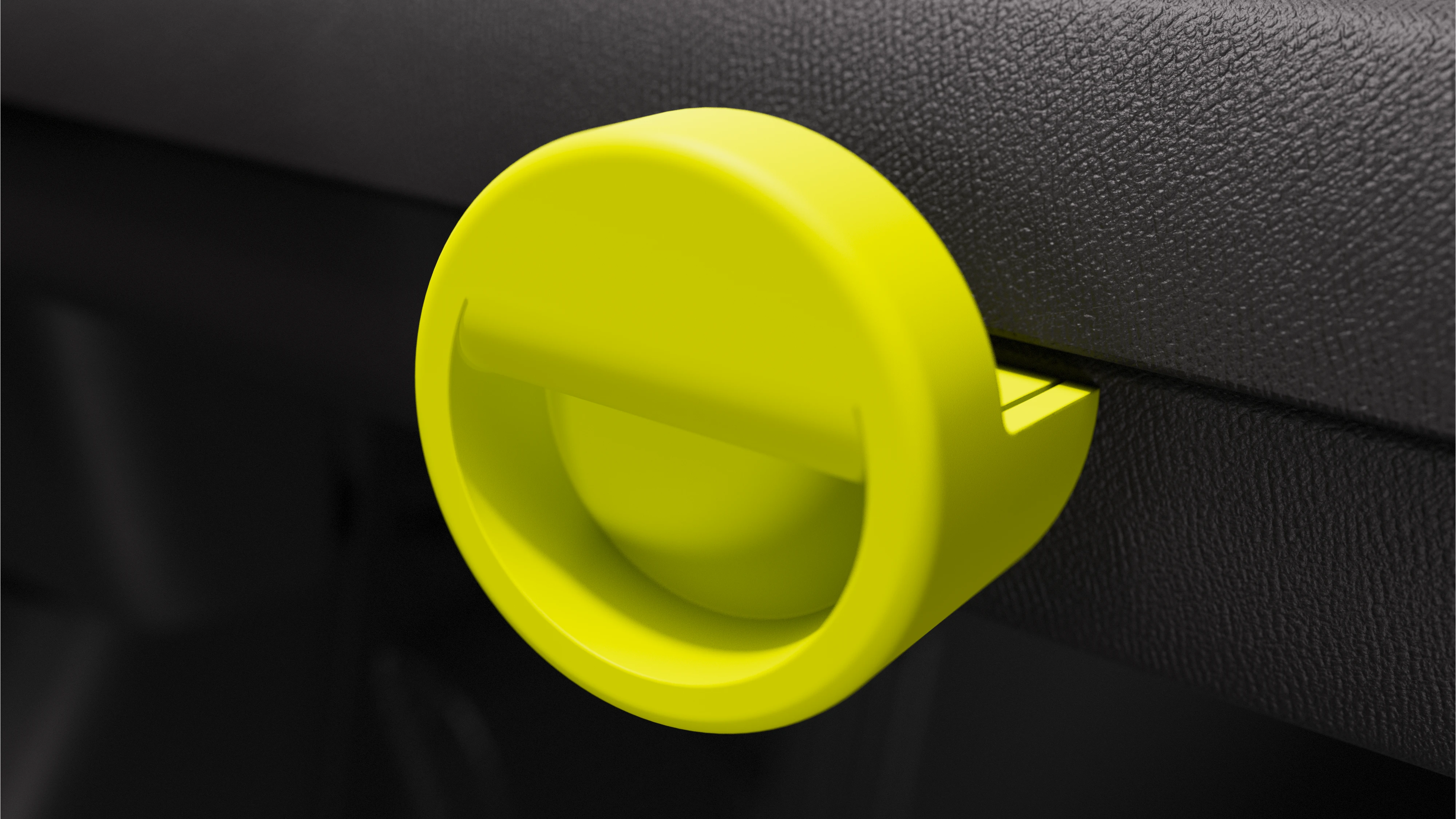 Vista detalle interior del Citroën Ami x Rip Curl eléctrico sin carné, gancho de almacenamiento Citroën Ami para coche eléctrico urbano