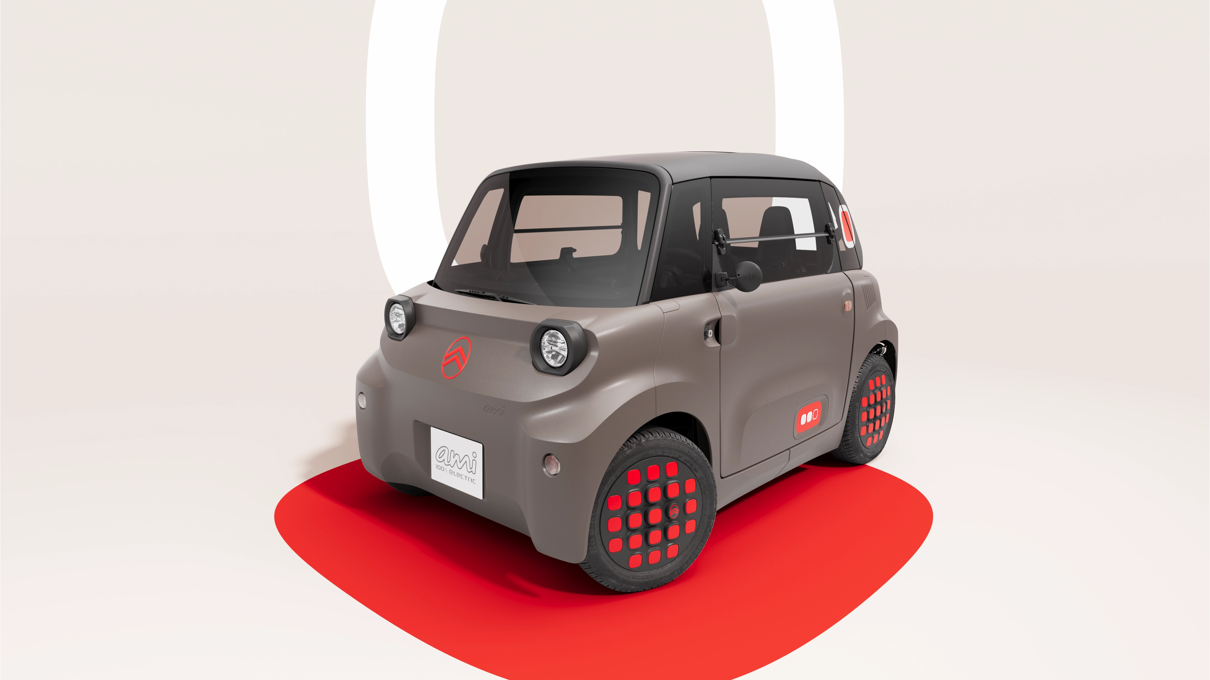 Front three-quarter view Citroën Ami highlights compact electric design delivering safe reliable urban freedom driving.