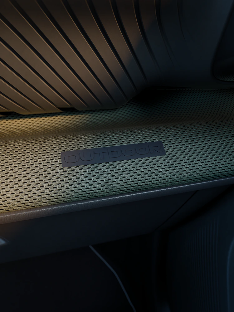 Vista frontal del interior del Citroën ëC3 Outdoor, con asientos Advanced Comfort y un habitáculo espacioso para tus viajes en familia