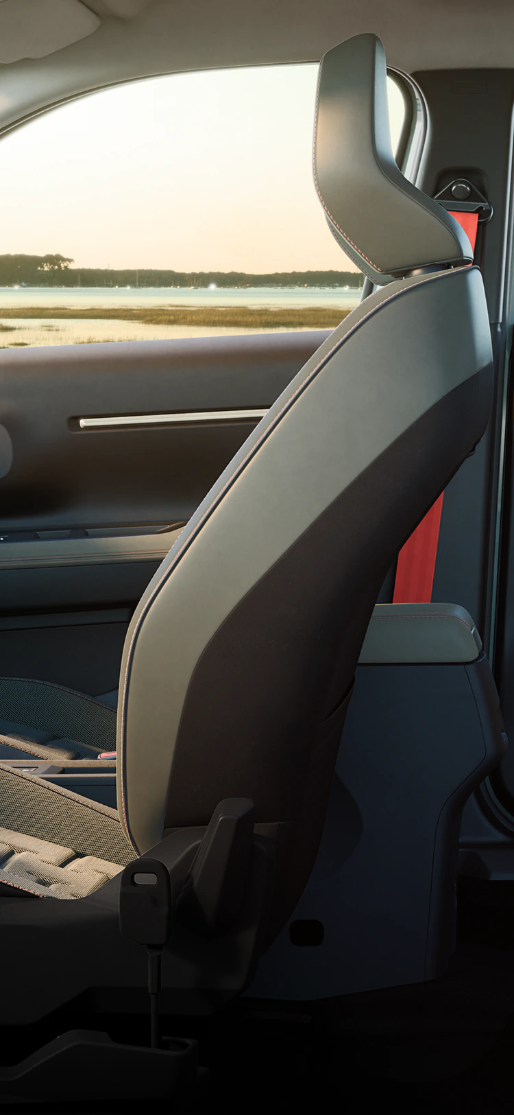 Vista lateral del interior del Citroën C3 Outdoor, con asientos Advanced Comfort y un habitáculo espacioso para toda la familia